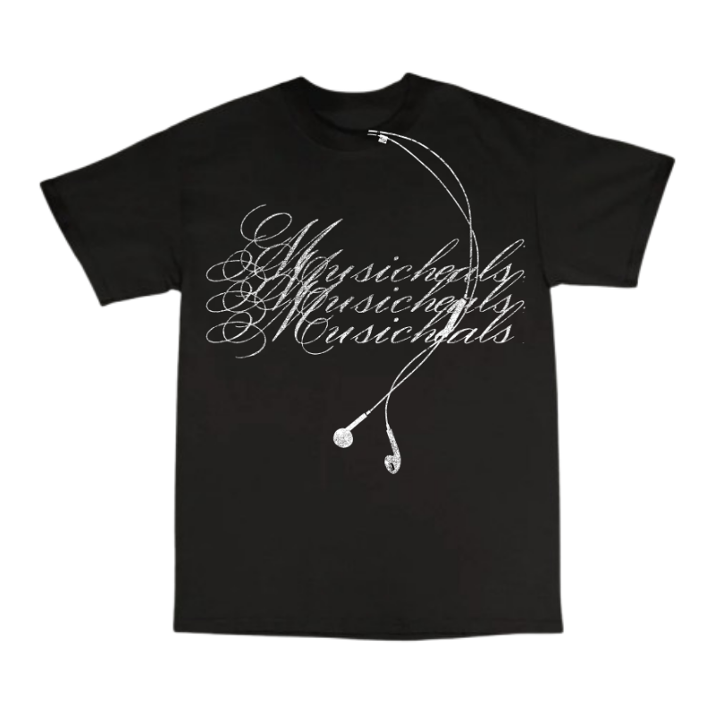 BLACK "MUSICHEALS" TEE