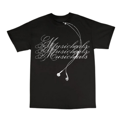 BLACK "MUSICHEALS" TEE